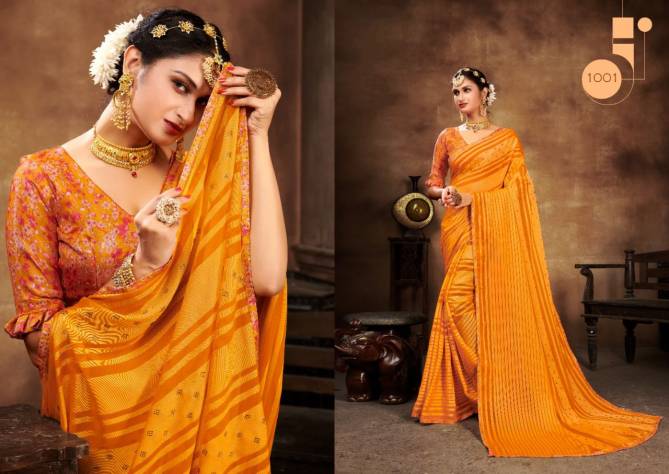 Saroj Shannu Fancy Ethnic Wear Georgette Designer Printed Saree Collection